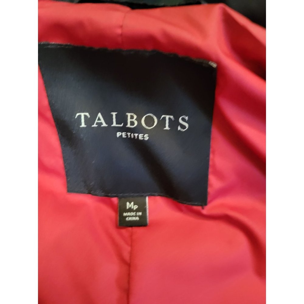 Talbots Tartan Green Blue Plaid Duck Down Filled Puffer Vest, MP, Medium… - Picture 6 of 7